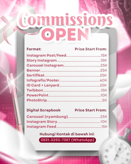 Commissions Open Klik untuk Mengetahui Lebih Jelas